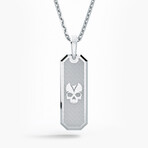 Memento Mori - Silver Tag Pendant