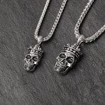 Imperium - Silver Skull Pendant // Large