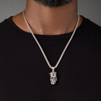 Imperium - Silver Skull Pendant // Small