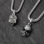 Vita - Silver Skull Pendant // Large