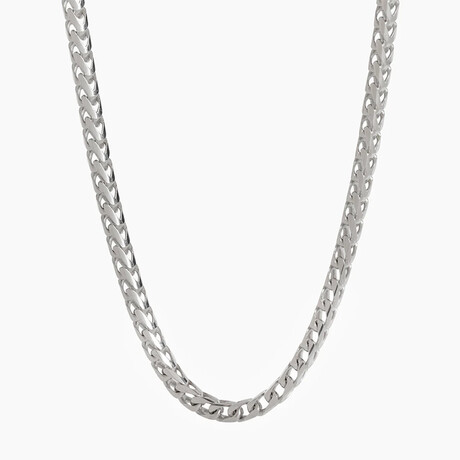 3.5mm Silver Franco Chain // 24"