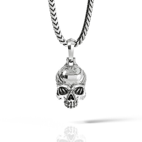 Vita - Silver Skull Pendant // Small