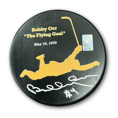 Bobby Orr // Boston Bruins // Signed Flying Goal Hockey Puck