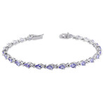 4 1/3ct TGW Tanzanite X-Link Bracelet // 7 in