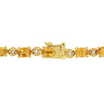 8 1/2ct TGW Oval-Cut Citrine and Diamond Accent Tennis Bracelet // 7.25 in