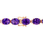 36ct TGW Africa-Amethyst Tennis Bracelet // 7.25 in