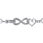 1/10ct TW Diamond Infinity Heart Bracelet // 7.5 in