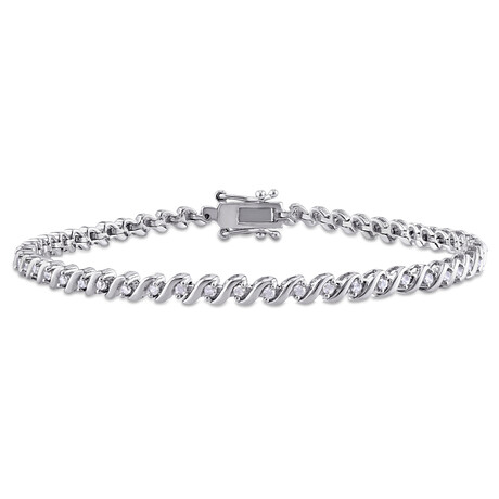 1/2ct TW Diamond S-Link Tennis Bracelet // 7.5 in