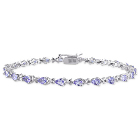 4 1/3ct TGW Tanzanite X-Link Bracelet // 7 in