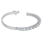 6 1/3ct TGW Aquamarine Bangle // 7 in