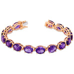 36ct TGW Africa-Amethyst Tennis Bracelet // 7.25 in