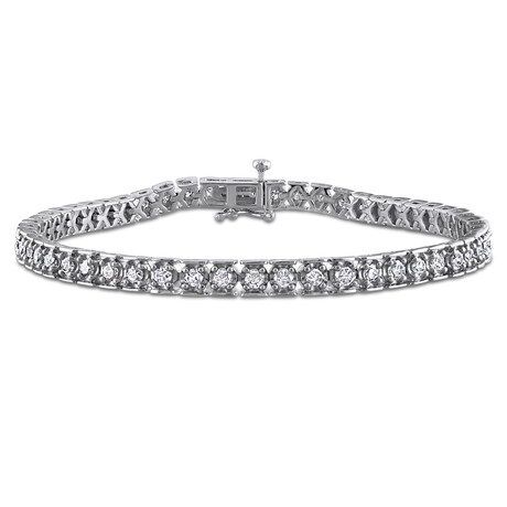 3ct TW Diamond Tennis Bracelet // 7.25 in