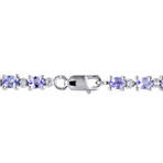 4 2/5ct TGW Tanzanite and White Topaz Bracelet // 7 in