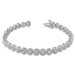 1ct TW Diamond Tennis Link Bracelet // 7 in