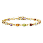 4 1/2ct TGW Multi-Gemstone Tennis Bracelet // 7.25 in