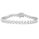 10ct TGW Created White Sapphire Tennis Bracelet // 7.5 in