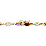 4 1/2ct TGW Multi-Gemstone Tennis Bracelet // 7.25 in