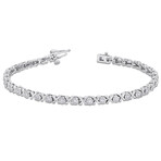 1ct TW Diamond X-Link Tennis Bracelet // 7.5 in