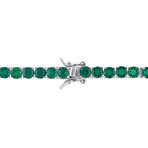 10 1/2ct TGW Created Emerald Tennis Bracelet // 7.25 in