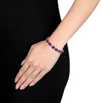 36ct TGW Africa-Amethyst Tennis Bracelet // 7.25 in