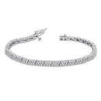 1ct TW Diamond Link Tennis Bracelet // 7.25 in