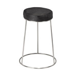 Wyatt Leather Counter Stool // Charcoal