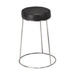 Wyatt Leather Counter Stool // Charcoal