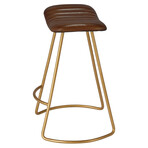 Lorenzo Leather Counter Stool // Brown