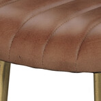 Lorenzo Leather Bar Stool // Brown