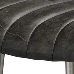 Lorenzo Leather Counter Stool // Grey