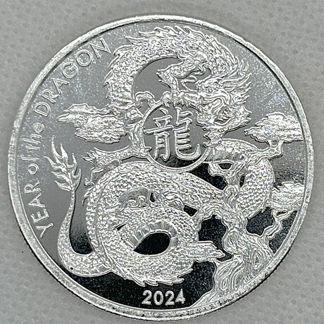 2024 Year of the Dragon Proof Silver round