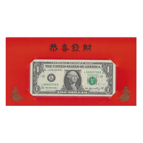 2006 $ 1 Federal Reserve San Francsico Year of The Rat Lucky Money note # 726