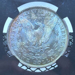 1884 O Morgan Dollar NGC MS 63 Iridium toning # 058