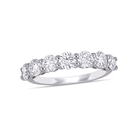 1 3/4ct TW Lab-Grown Diamond Semi-Eternity Anniversary Band // 14k White Gold (5)