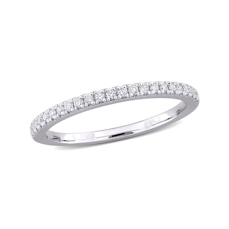 1/5ct TW Lab-Grown Diamond Semi-Eternity Anniversary Ring // 14k White Gold (5)