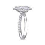 1ct TW Marquise and Round-Cut Lab-Grown Diamond Halo Engagement Ring // 14k White Gold (7)