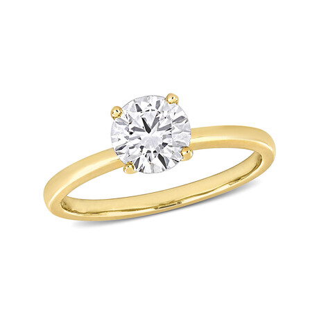 1ct TW Lab-Grown Diamond Solitaire Engagement Ring // 14k Yellow Gold (5)