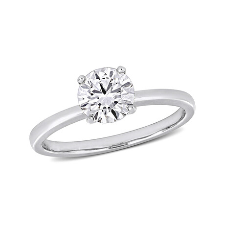 1ct TW Lab-Grown Diamond Solitaire Enagagement Ring // 14k White Gold (5)