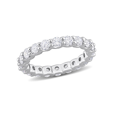 2ct TW Lab-Grown Diamond Eternity Band // 14k White Gold (5)