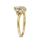 1 1/3ct TW Oval and Round-Cut Lab-Grown Diamond Cluster Engagement Ring // 14k Yellow Gold (6)