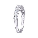 1ct TW Oval Lab-Grown Diamond Semi-Eternity Anniversary Band // 14k White Gold (5)