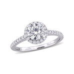 1 1/3ct TW Lab-Grown Diamond Halo Engagement Ring // 14k White Gold (7)