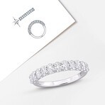 1ct TW Oval Lab-Grown Diamond Semi-Eternity Anniversary Band // 14k White Gold (5)