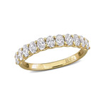 1ct TW Oval Lab-Grown Diamond Semi-Eternity Anniversary Band // 14k Yellow Gold (6)