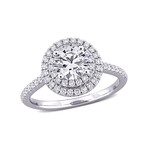 1 1/2ct TW Lab-Grown Diamond Double Halo Engagement Ring // 14k White Gold (9)