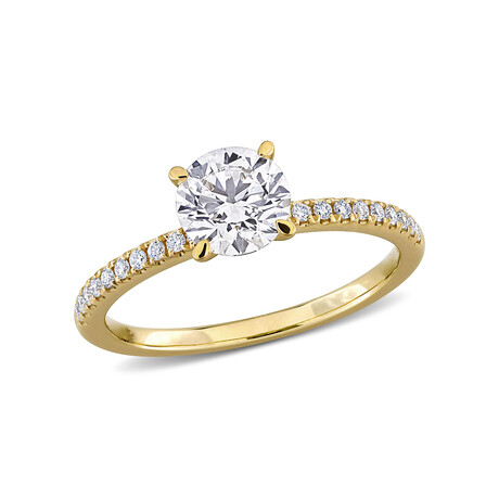 1 1/6ct TW Lab-Grown Diamond Solitaire Engagement Ring // 14k Yellow Gold (5)