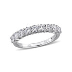 1ct TW Lab-Grown Diamond Semi-Eternity Anniversary Band // 10k White Gold (6)