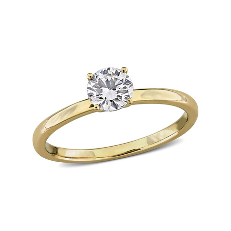 1/2ct TW Lab-Grown Diamond Solitaire Engagement Ring // 14k Yellow Gold (5)