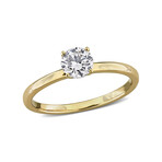 1/2ct TW Lab-Grown Diamond Solitaire Engagement Ring // 14k Yellow Gold (7)