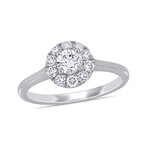 5/8ct TW Lab-Grown Diamond Halo Engagement Ring // 14k White Gold (7)